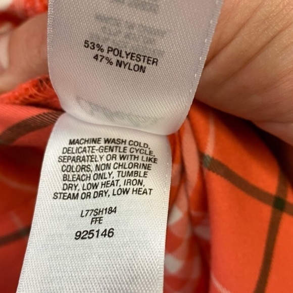 Canelas Flannel plaid coral pink button down shirt - Picture 4 of 4